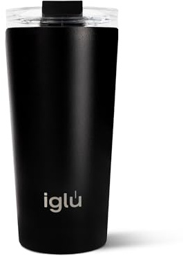 iglu återanvändbar kaffekopp | värmeisolerat rostfritt stål resemugg med lock | dubbelvägg – perfekt för varma och kalla drycker | hans och hennes premium miljövänlig gåva (natthimmel, 16 oz)