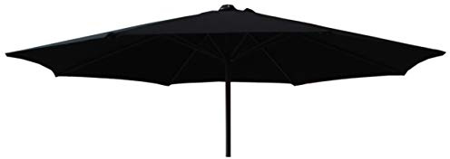 TFS PREMIUM Replacement Parasol Fabric Canopy for Standard & Cantilever Parasols (3m 8arm PREMIUM, Black)