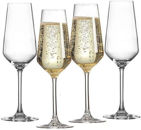 Ritzenhoff & Breker Calice da Champagne Mambo Set di 4, Bicchieri da Champagne, Bicchiere di Cristallo, 230 ml