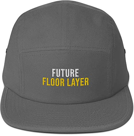 Future Floor Layer Hat (Embroidered 5-Panel Cap) Floor Layer Apparel Grey