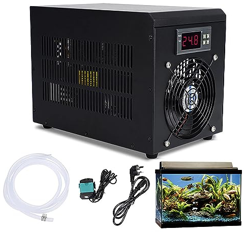 XDLYWUZIQ Enfriador De Acuario De 180 W, Enfriador De Tanque De Peces De 60 L/Enfriador De Agua Hidropónico, Acuicultura De Cría De Camarones De Peces Silencioso para El Hogar,Cooling