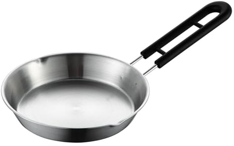 Poêle En Acier Inoxydable 304, Mini Poêle Antiadhésive, Wok, Steak, Œufs, Crêpes, Avec Poignée Pour Cuisinière À Gaz À Induction,16cm