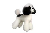 Hundepflege-Perücke und Körper-Kombination, Trainings-Teddy-Modell, Scheren-Übungsschaufensterpuppe, lernen, wie man als Haustier stylt – Tierpfleger auf einer Puppe (geflecktes schwarz)