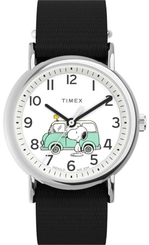 Timex Damen Analog Quarz Armbanduhr Peanuts Weekender