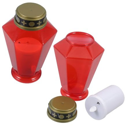 SEWOART Eleganti Candele Decorative A Led Religiose Candele Da Esterno Senza Con Motivo A Croce Per Cerimonie Cattoliche