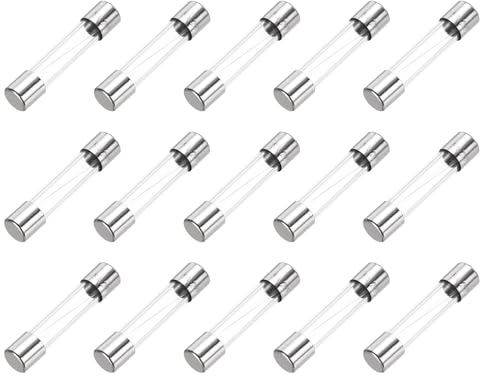 sourcing map 3A 250V 6x30mm Time Delay Glass Fuse UL Listed Slow Blow Fuse for Home Appliances 15 Pcs