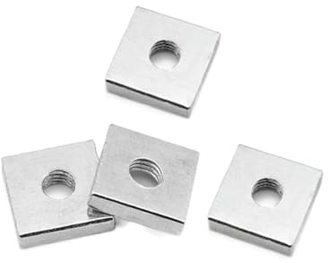 OZDTLP 100 Tuercas cuadradas M5 M6 M8 M5x12x3 de Acero al Carbono, galvanizadas, Finas, tamaño Grande M6x20x4(M6x25x5)