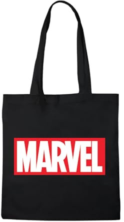 Elbenwald Marvel – Jutepåse Marvel-logotyp flera färger bomull, svart