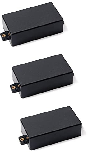 Uikdjgu 3X Kunststoff Versiegelt Humbucker Pickup Cover Fit SQ Pickup Gitarrenteile (Schwarz)