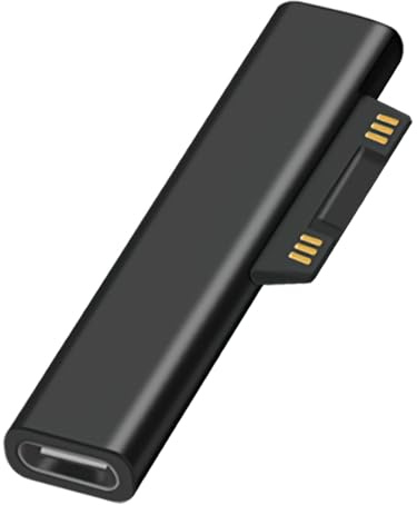 USB C zu Surface Adapter, Surface Ladekabel 45W 15V/3A, Typ C Adapter kompatibel mit Microsoft Surface Pro 9/8/7/6/5/4/3/X, Surface Go 3, Surface Laptop 5/4/3, Surface Zubehör