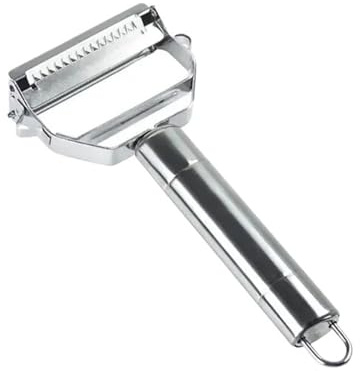 Generico Pelapatate multiuso 4 in 1, affettatrice e trituratore for frutta verdura in acciaio inossidabile, utensili da cucina for taglierina Julienne(4in1)
