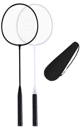 Generiskt barnbadminton-set – 2-spelare-legeringsracket-set med bärväska, lätt bakgård lekutrustning, hållbart shuttle-spel | Utomhussport träningskul för trädgårdspark