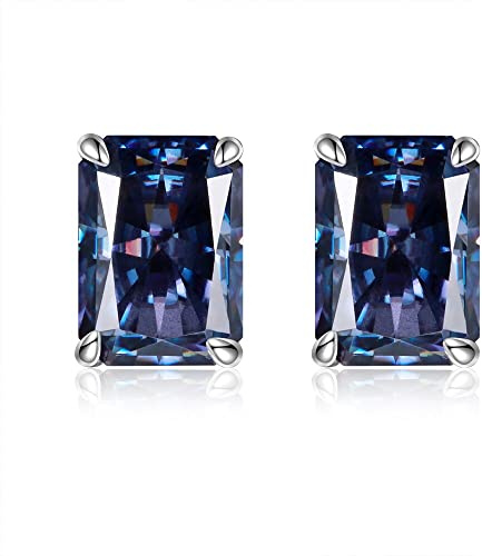 925 Sterling Silver Cut 2CT färgglada Moissanite diamantörhängen för män kvinnor