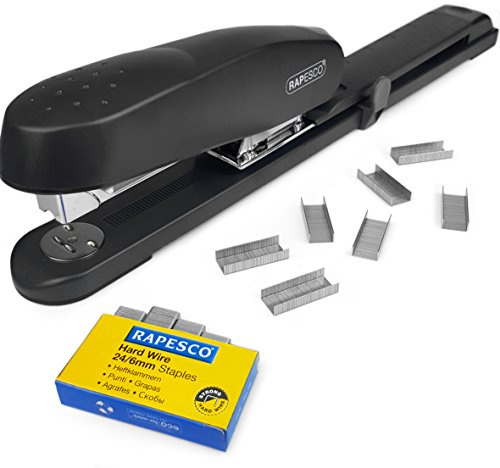 Rapesco Heavy Duty Long Arm Stapler 790 + Rapesco 24/6mm Staples (Box 1,000)