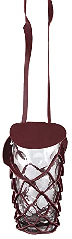 VINSTRIP® DUBBEGLAS - Soporte para botellas de cerveza para colgar con tapa protectora, soporte para bebidas, práctico soporte de malla para colgar para festivales, picnics, despedidas de soltero,