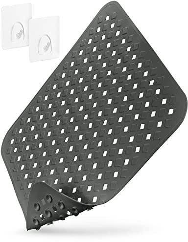 Homerella Tapis de Douche antidérapant Sensible à la Peau 53x53cm, Fixation INCL. | Tapis antidérapant pour la Douche sans BPA | Tapis de Douche résistant aux moisissures & Lavable en Machine