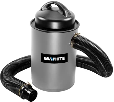GRAPHITE Späneabsaugung 1100W 50 L, 50 L Behälter, Saugschlauchlänge 2m, Saugleistung 2,5KPa (LxHxB) 400x660 x4000 mm, Gewicht 9 kg