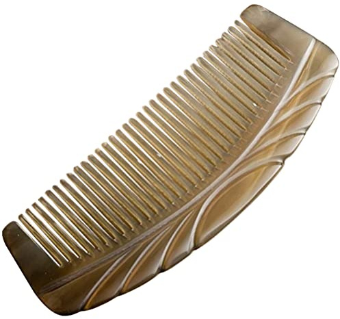 FRCOLOR Gua Sha Massage Kamm Kammmesser Für Männer Holzbürste Haarausfall Ochsenhornhaarbürste Haarkamm Mit Feinen Zähnen Guasha-massagegerät Haarschneidekamm Hörner 15c Antistatisch