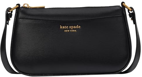 kate spade new york Bleecker Saffiano Leather Small Crossbody Bag, Black