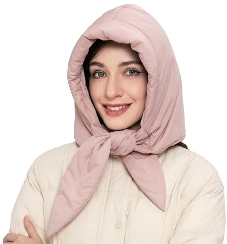 ZLYC Damen Winter Sturmhauben Stricken Winddicht Daunen Beanie Mütze