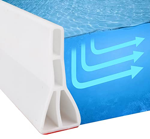 Selbstklebender Wasserdamm Höhe: 7,62 cm, Wasserbarriere, Schwallschutzleiste Dusche, Wassersperre Dusche Boden, Boden Dichtleiste Dusche (Weiß (1M*7,62cm))