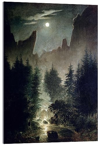 Posterlounge Uttewalder Grund Acrylglasbild von Caspar David Friedrich 70 x 90 cm Wandbilder Wanddeko