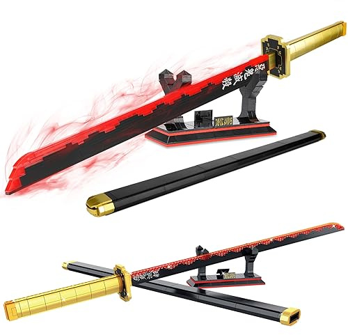 TOY PLAYER Demon Sword Toy Building Set, 606 Pcs Toy Building Set Toy Compatible with Lego Anime, Katana Building Set, Gift for Anime Fans