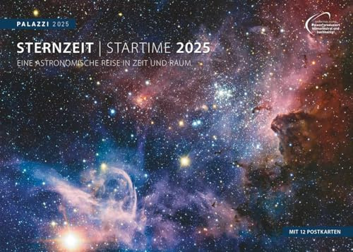 PALAZZI - Sternzeit 2025 Wandkalender, 70x50cm, Posterkalender mit brillanten Aufnahmen aus unserem Universum, eine astronomische Reise in Zeit und ... Eine astronomische Reise in Zeit und Raum