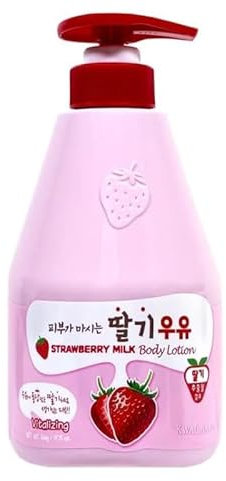 KWAILNARA Strawberry Milk Vitalizing Body Lotion 560g | Long-Lasting Hydration, Soft & Smooth Skin | Moisturizing Daily Body Care | Korean Skincare for all Skin