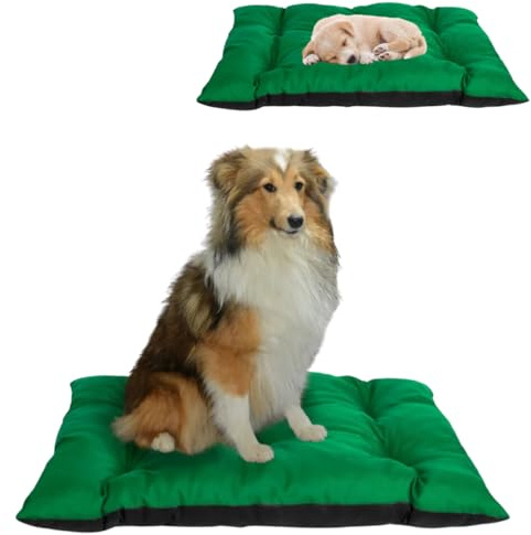 Anwicar Hundebett - Hundekissen - Hundebetten - Hundematte - Hundebett Waschbar - Dog Bed - Hundematratze - Hunde Bett - 90x120 cm - Grün