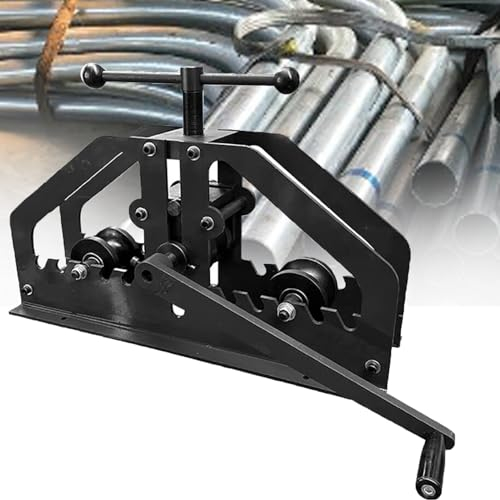 Rohrbiegemaschine 1-1/4 bis 2 Rundwalze für Flache, C-Kanal, quadratisch - Manuelle Metallrohr-Kerbe Stretcher Shrinker Bench Biege-Set - Rohrbiege-Set