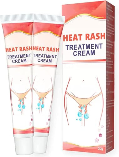 Ashopfun 20g Heat Rash Treatment Cream,Heat Rash Cream, Heat Rash Care Cream,Prickly Heat Treatment,Fast Relief from Sweat Rash (2 Pcs)