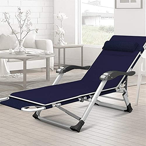 JATIBOSH Schaukelliege, Sonnenliege, Verstellbarer marineblauer Stuhl, Gartenmöbel, Klappbett für den Strand, Pool, Außenterrasse, Garten, Camping, Füße, Stahlquadrate (Größe: mit Kissen).