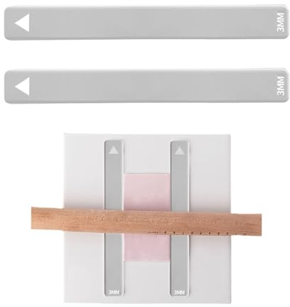 Polymer Clay Thickness Ruler, 2 Pcs Acrylic Clay Roller Guides Clay Thickness Guides Rolling Pin Guide Sticks Clay Depth Guide Pottery Tools for Clay DIY Crafts Jewelry Making Baking (Clear 3mm)