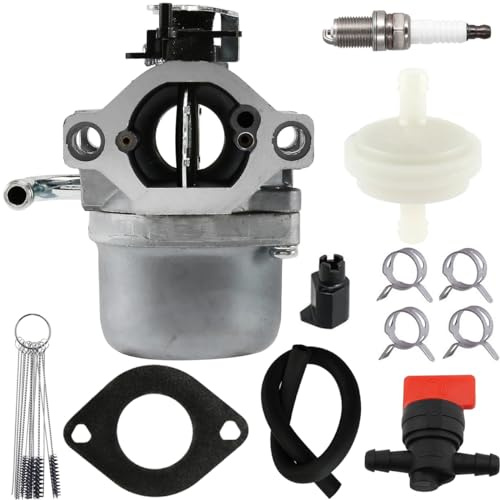 ZAMDOE 590399 796077 Carburateur pour BS 21A707 21R707 21R777 21A907 21A977 | 590399 et 796077 Kit carburateur pour moteur de tondeuse à gazon avec joint,bougie d'allumage, durite d'essence et filtre