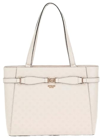 GUESS Arlena Noel Tote Bag Taupe Logo