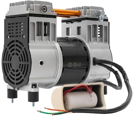 Donened - Cabeza de compresor de aire de 980 W, cabezal de bomba con 2 silenciadores, 1380 r/min, motor de cobre puro para fábricas y casas