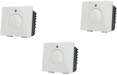 3 Pezzi Interruttore Touch Timer 2 Moduli compatibile con BTicino Matix - Bianco - Timer 230V da incasso
