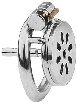 Hollow Breathable Stainless Steel Chastity Lock Metal Male Cage Chastity Device Beginner Cage to Prevent Erection Bondage Male Chastity Cage with Metal Short Conduit(A2-55mm)