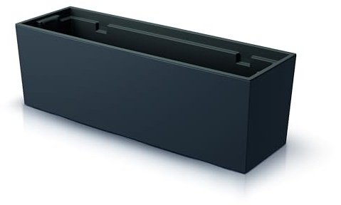 Pflanzkübel 77x23x24 cm | Blumenkasten aus Kunststoff, witterungsbeständig und vielseitig einsetzbar | Pflanzkasten ideal für Balkon und Innenraum | Blumenkübel in elegantem Design | Anthrazit