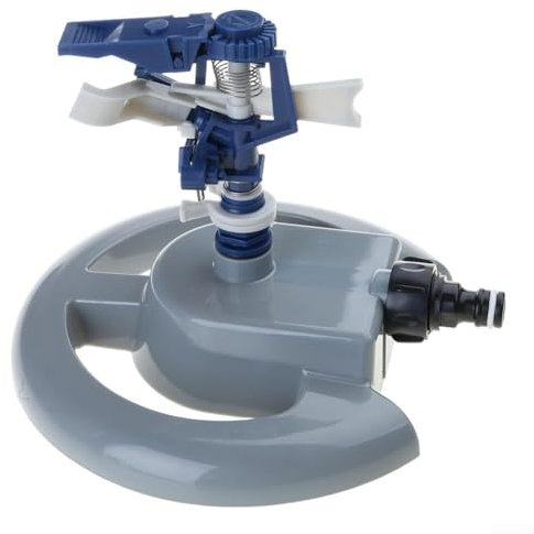 Garden Sprinkler, Automatic 360 Degree Rotating Rocker Arm Garden Sprinkler, Efficient Irrigation for Watering Your Lawn Plants Flowers Veggies (Grey)