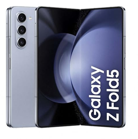 Samsung Galaxy Z Fold5, AI Android Smartphone, Unlocked Android Smartphone, 512GB Storage, Icy Blue, 3 Year Manufacturer Extended Warranty (UK Version) (Renewed)