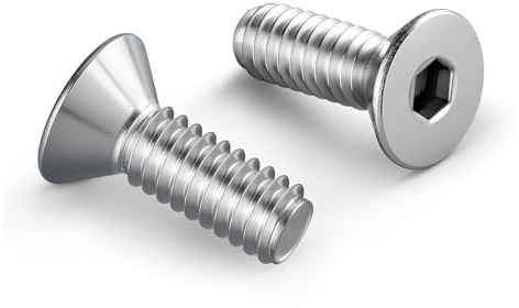 ORTAVA 30 Stück Senkkopfschrauben M6 x 12 mm, M6 Schrauben Innensechskant | Innensechskantschraube Senkkopf Edelstahl A2 V2A, DIN 7991/ISO 10642, Vollgewinde