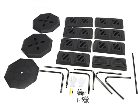 Depisuta Contenedor de Abono para Exteriores, Vaso de Abono de Doble Cámara Grande de 42 Galones, Contenidos de Plástico para con para Desechos de Cocina de Jardín