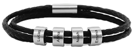 Geschenke Mall Personalisierte Armband - Namen Von Kindern - Armband herren personalisiert, armband mit namen, personalisierte armbänder, lederarmband herren mit gravur