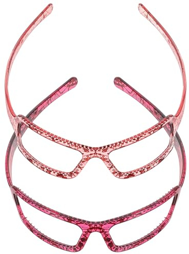 TOGEVAL 2 Pièces Bandeaux pour Cheveux Femme Design Lunettes Artistiques en Pc, Confortables Maintenir la Coiffure Lors de Fêtes et Styling