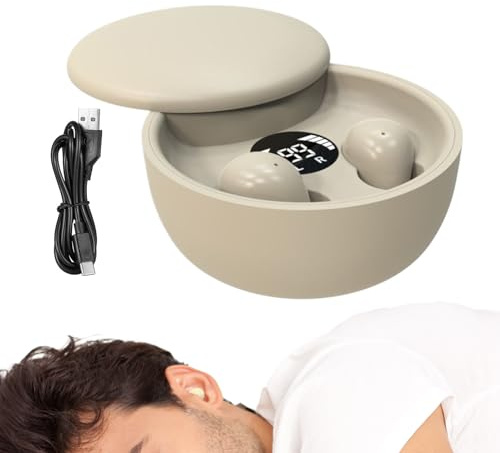 Generico Auricolari Per Dormire,Cuffie Wireless Discreti Con Blocco Del Rumore Per Dormienti Su Lato - Mini Cuffie con Custodia di Ricarica,Per Interni Casa Palestra Viaggio Esterno Pendolari
