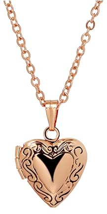 Collar con medallón de corazón para Mujer, Colgante con Forma de Imagen, Collar con Foto Que imágenes