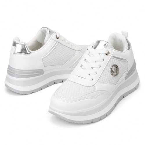 CLEIKS Sneakers Donna Platform Traspiranti con Dettagli Metallici Scarpe Casual Comode con Suola Ammortizzata Antiscivolo per Tutti i Giorni WSC260167IT