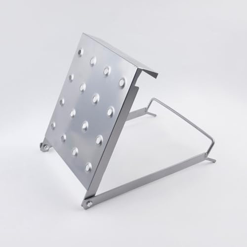 Étagère d'échelle télescopique en alliage d'aluminium - Plateforme antidérapante - Nervures renforcées pour outils debout - Tambours d'huile sur échafaudage